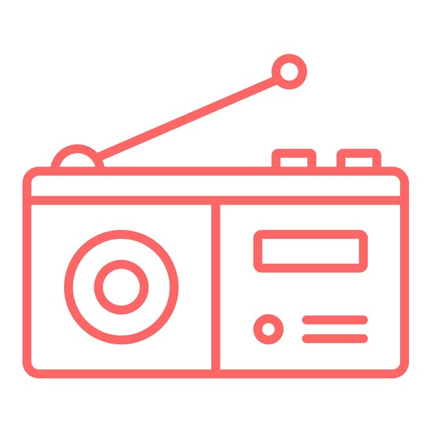 Estilo de icono de radio de diseño vectorial