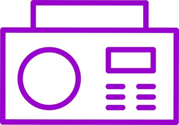 Estilo de icono de radio de diseño vectorial