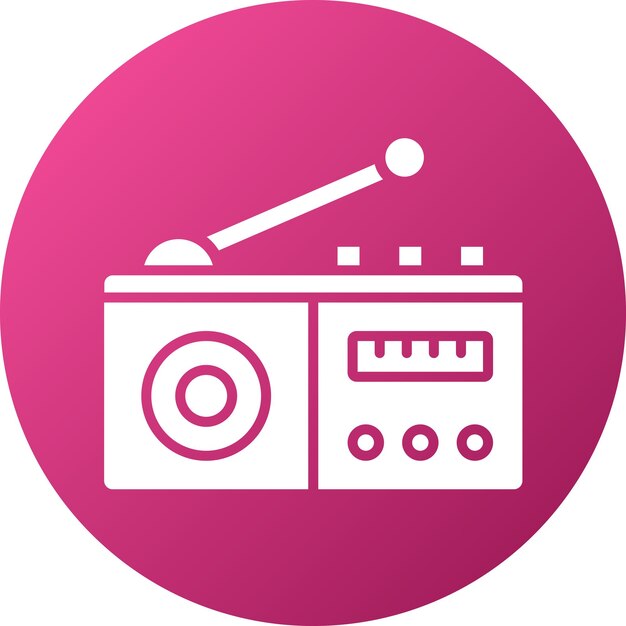 Estilo de icono de radio de diseño vectorial