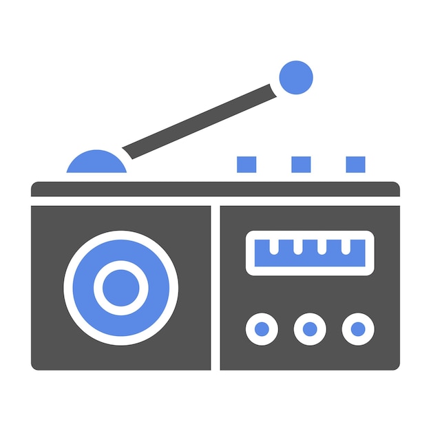 Estilo de icono de radio de diseño vectorial