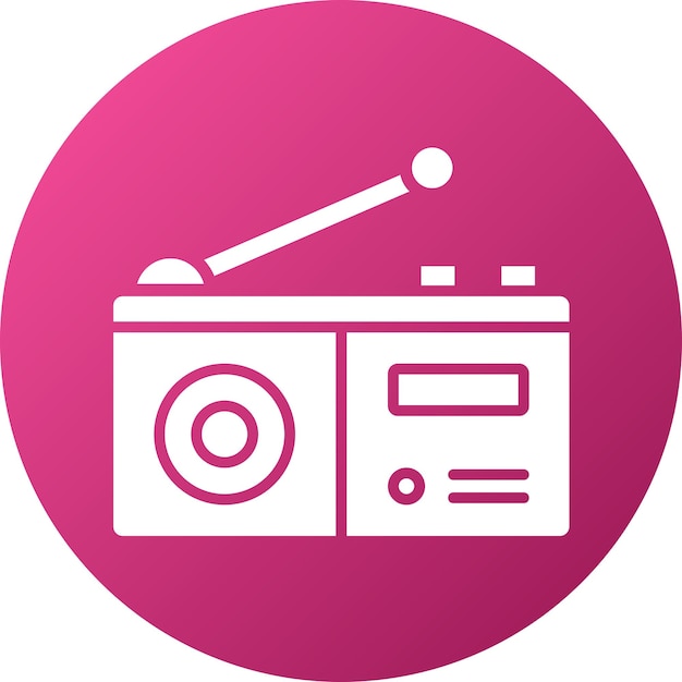 Estilo de icono de radio de diseño vectorial