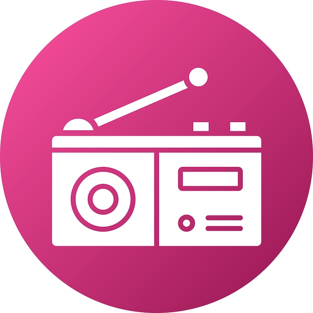 Vector estilo de icono de radio de diseño vectorial