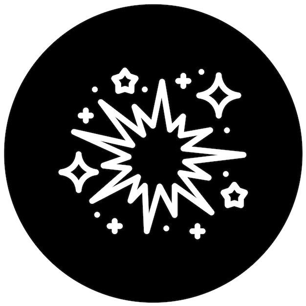 Estilo de icono de ráfaga de diseño vectorial