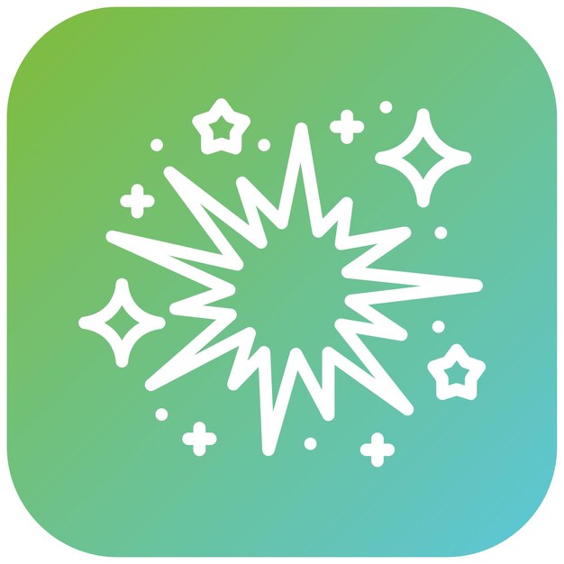Estilo de icono de ráfaga de diseño vectorial