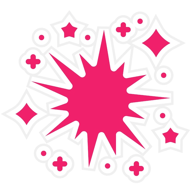 Estilo de icono de ráfaga de diseño vectorial