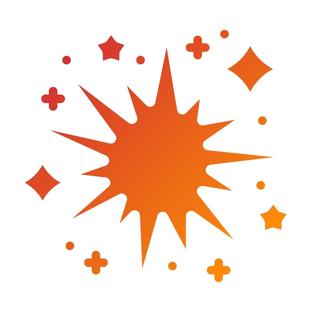 Estilo de icono de ráfaga de diseño vectorial