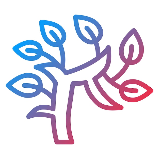 Estilo del icono de la rama de diseño vectorial