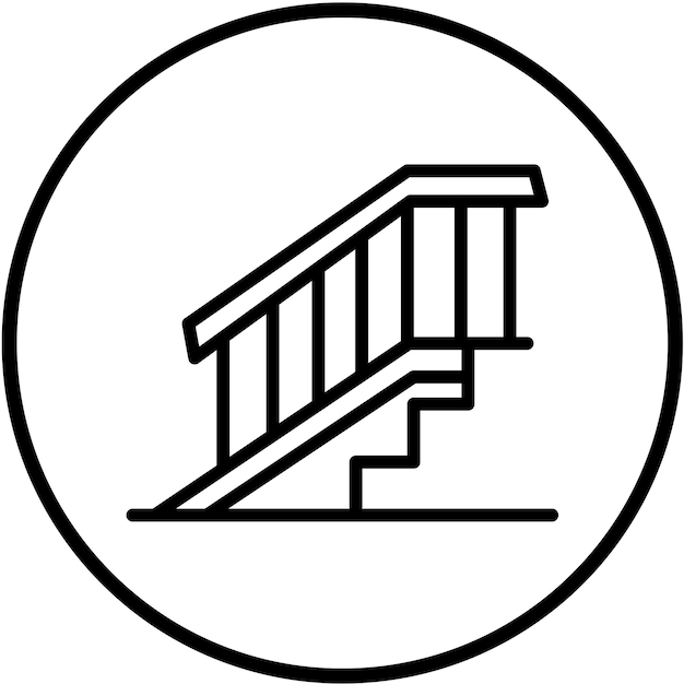 Estilo del icono de la rampa para sillas de ruedas de diseño vectorial