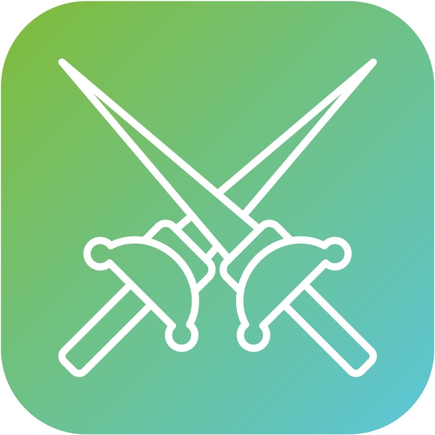 Estilo del icono del Rapier de diseño vectorial