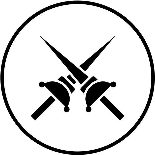Estilo del icono del Rapier de diseño vectorial
