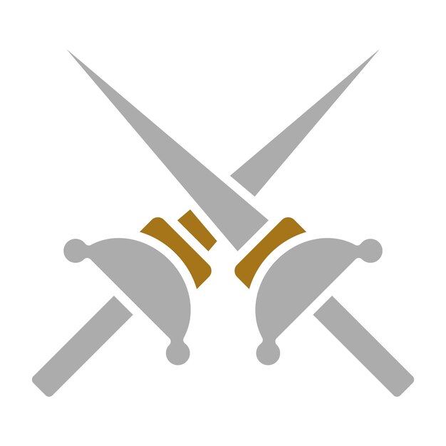 Estilo del icono del Rapier de diseño vectorial