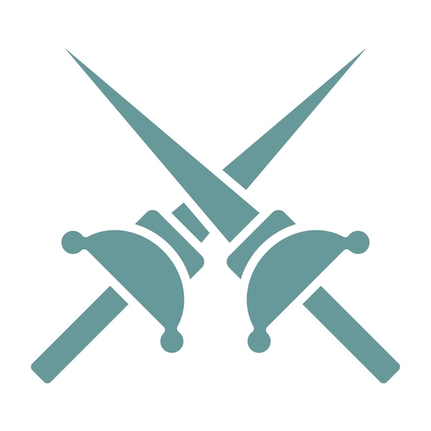 Estilo del icono del Rapier de diseño vectorial