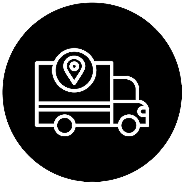 Estilo del icono del rastreador de entrega de diseño vectorial