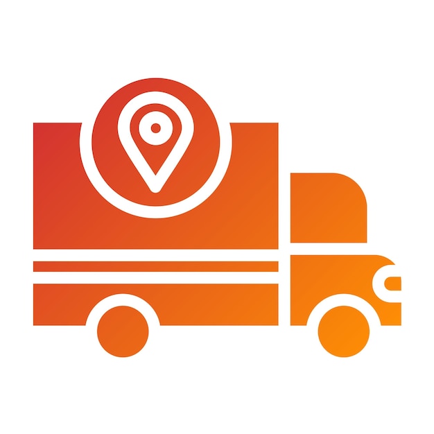 Estilo del icono del rastreador de entrega de diseño vectorial