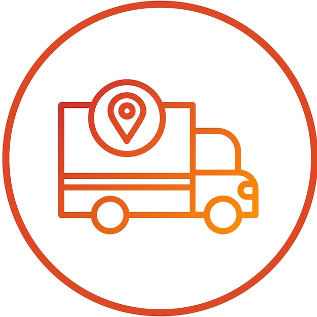 Estilo del icono del rastreador de entrega de diseño vectorial