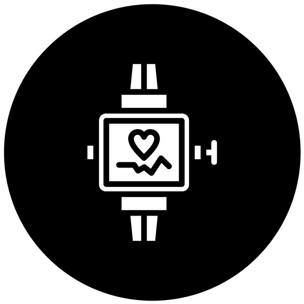 Estilo del icono del rastreador de fitness de diseño vectorial