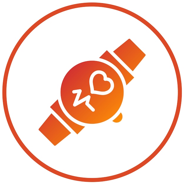 Estilo del icono del rastreador de fitness de diseño vectorial
