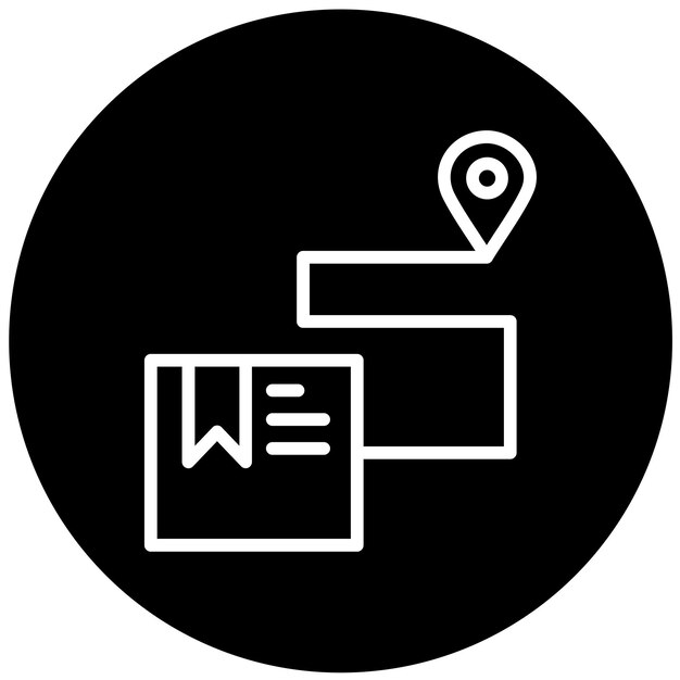 Estilo del icono del rastreador de orden de diseño vectorial