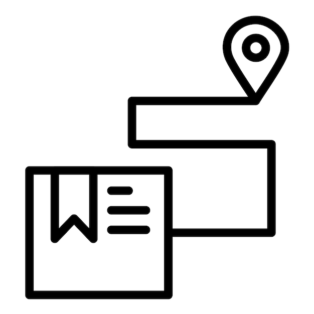 Estilo del icono del rastreador de orden de diseño vectorial