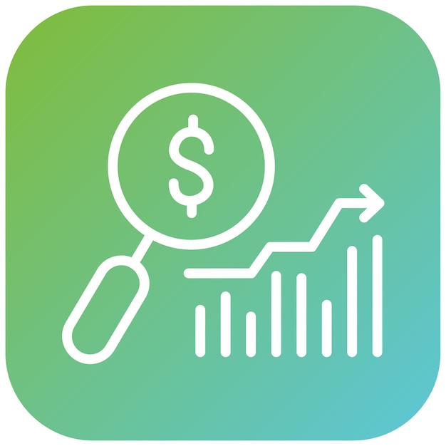 Estilo del icono del rastreador de precios de diseño vectorial