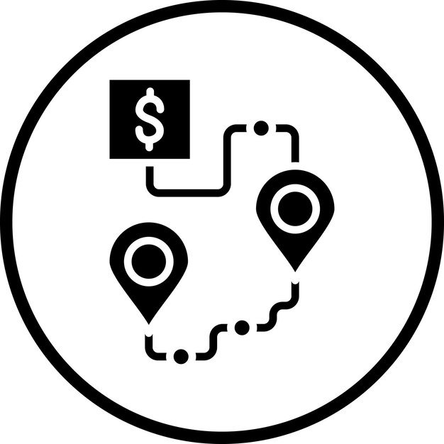 Estilo del icono del rastreador de transacciones de diseño vectorial