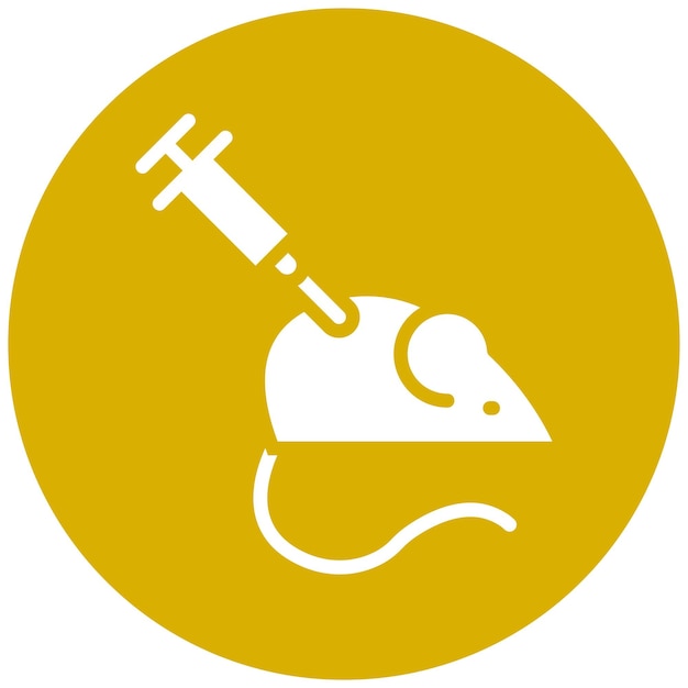 Estilo del icono de la rata de laboratorio de diseño vectorial