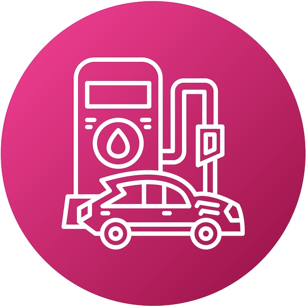 Estilo del icono de reabastecimiento de combustible de diseño vectorial