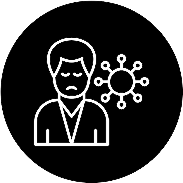 Estilo del icono de la reacción autoinmune del diseño vectorial