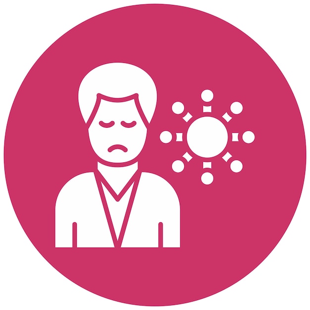 Estilo del icono de la reacción autoinmune del diseño vectorial