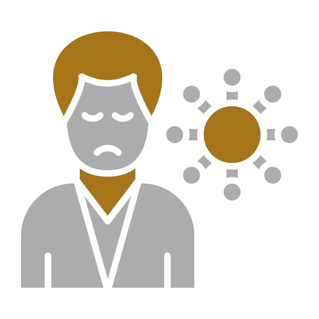 Estilo del icono de la reacción autoinmune del diseño vectorial