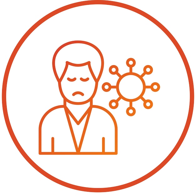 Estilo del icono de la reacción autoinmune del diseño vectorial