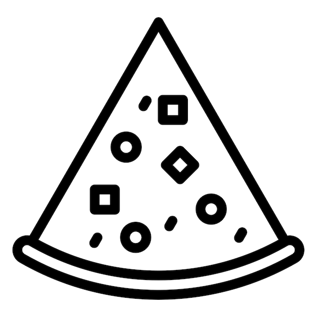 Estilo del icono de las rebanadas de pizza