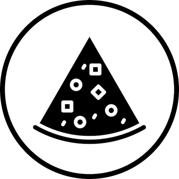 Estilo del icono de las rebanadas de pizza