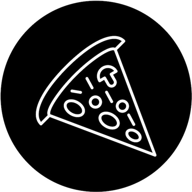 Estilo del icono de las rebanadas de pizza