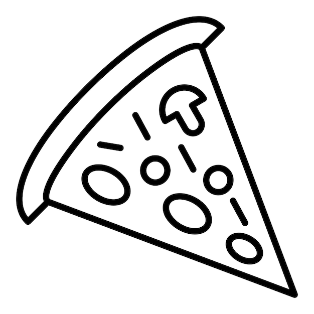 Estilo del icono de las rebanadas de pizza