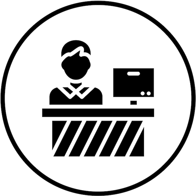 Estilo del icono de recepción del diseño vectorial