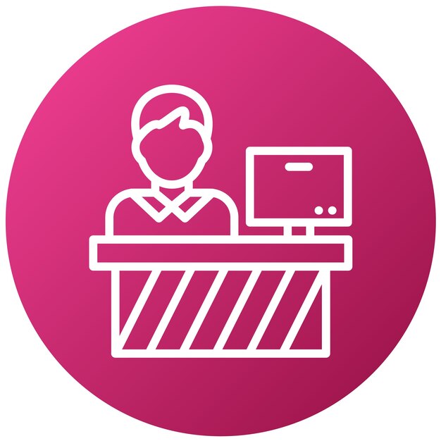 Estilo del icono de recepción del diseño vectorial