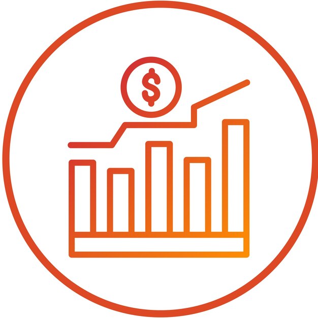 Estilo del icono de recesión del diseño vectorial