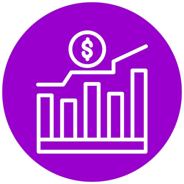 Estilo del icono de recesión del diseño vectorial