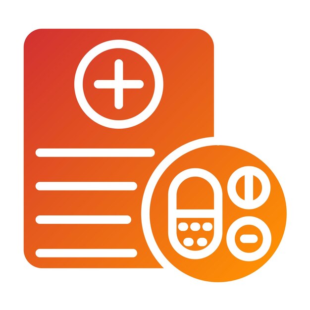 Estilo del icono de la receta de diseño vectorial