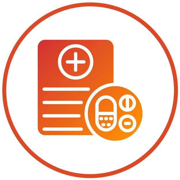 Estilo del icono de la receta de diseño vectorial