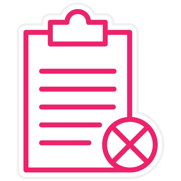 Estilo del icono de rechazo del diseño vectorial