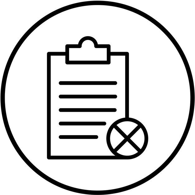Estilo del icono de rechazo del diseño vectorial