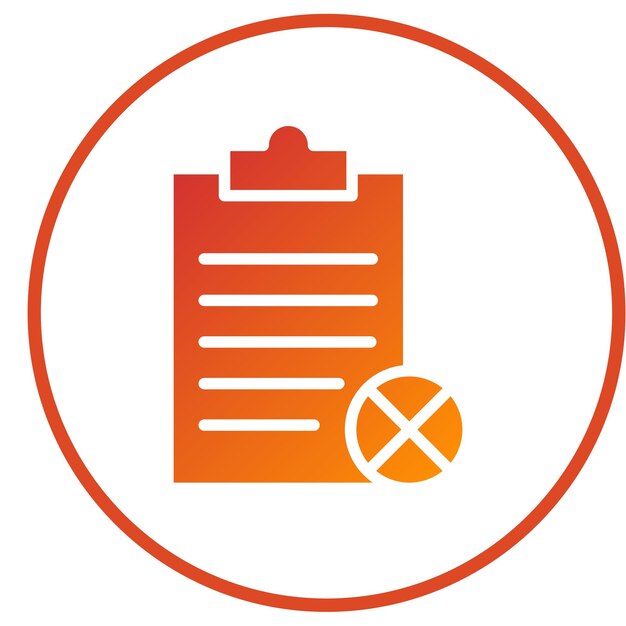 Estilo del icono de rechazo del diseño vectorial