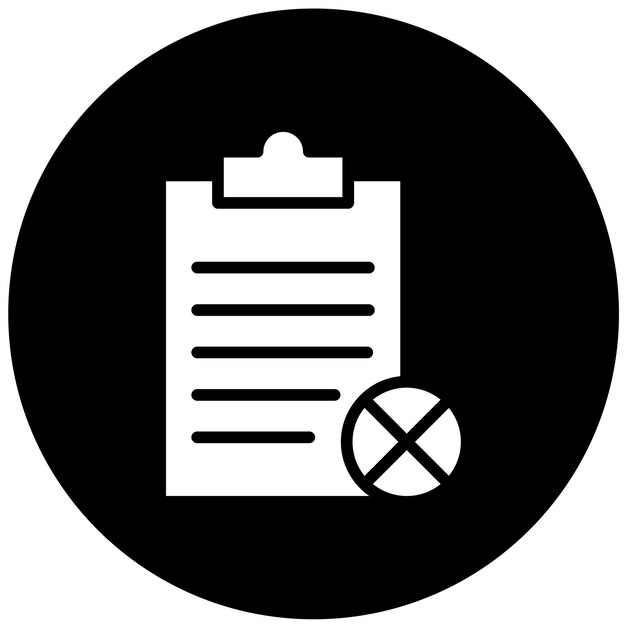 Estilo del icono de rechazo del diseño vectorial