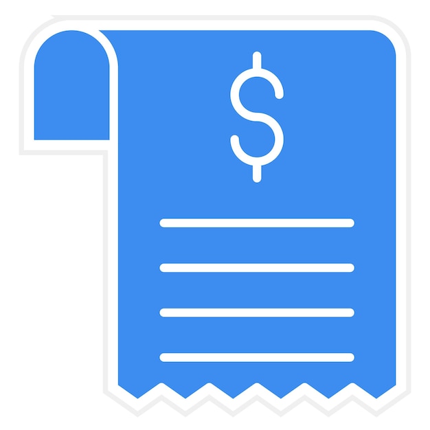 Estilo del icono del recibo de diseño vectorial