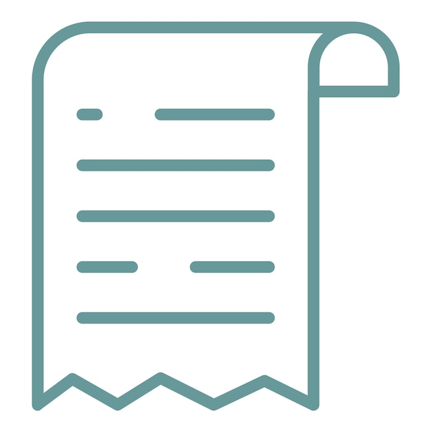Estilo del icono del recibo de diseño vectorial