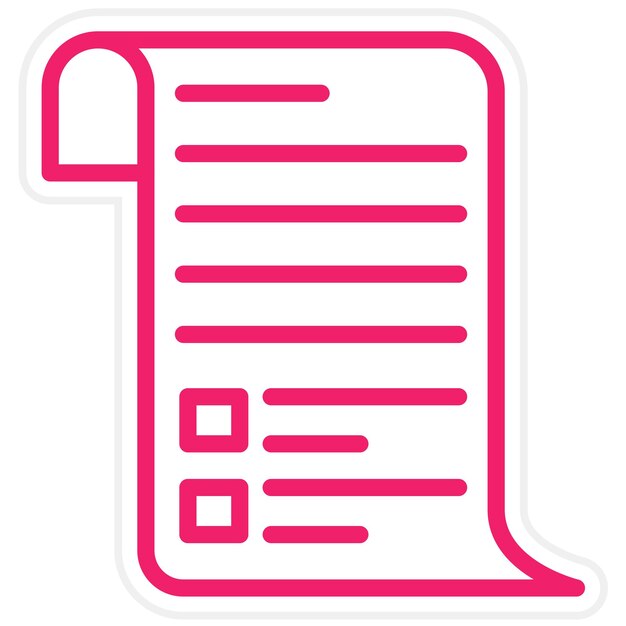 Estilo del icono del recibo de diseño vectorial