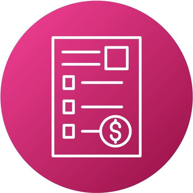 Estilo del icono del recibo de diseño vectorial