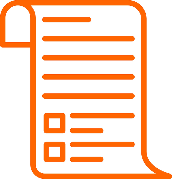 Estilo del icono del recibo de diseño vectorial